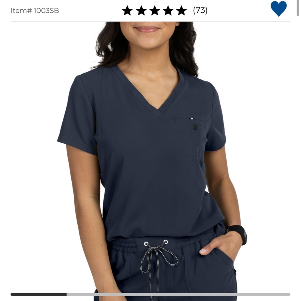 EUC beyond scrubs navy scrub top
